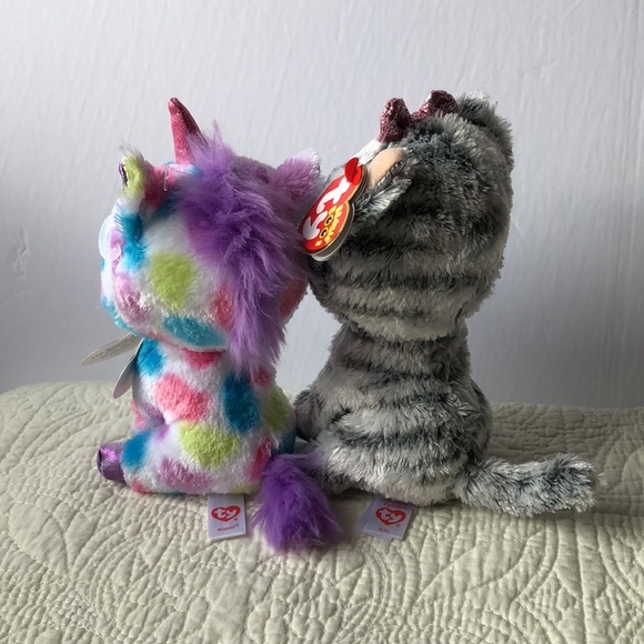 TY BEANIE BOOS Wishful Unicorn Kiki Cat BNWT - Picture 2 of 4